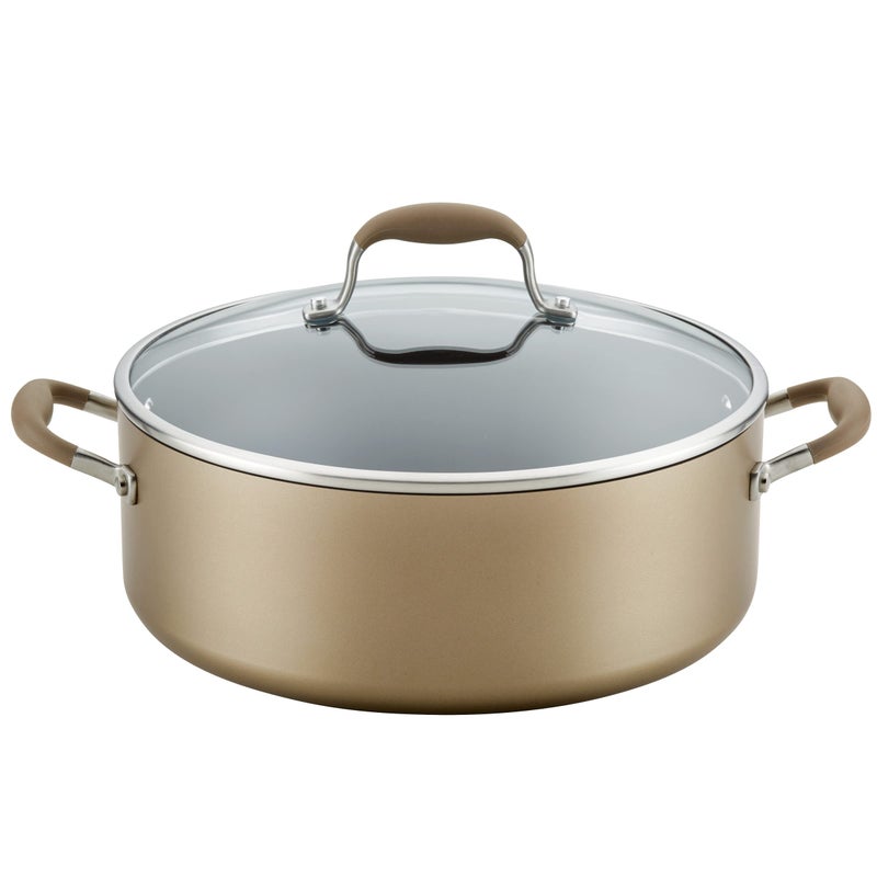 Anolon Advanced Home Hard-Anodized Nonstick Wide Stock Pot/Stockpot (7.5-Quart, Bronze) - Image 1